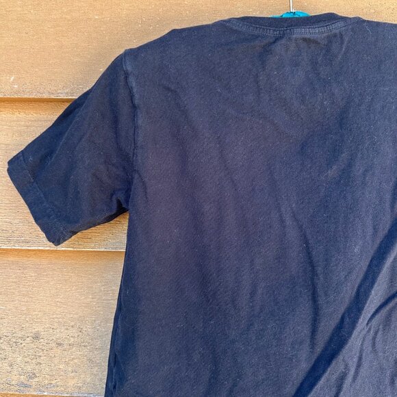 Black Boys M (8) T-Shirt With Neon Green Glow-In-The-Dark Skull Graphic 100% Cot - Picture 9 of 12